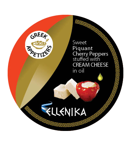 Перец черри Ellenika фаршированные сливочным сыром со специями 250 г