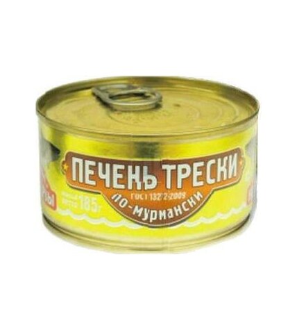 Печень трески вкусные консервы По-мурмански