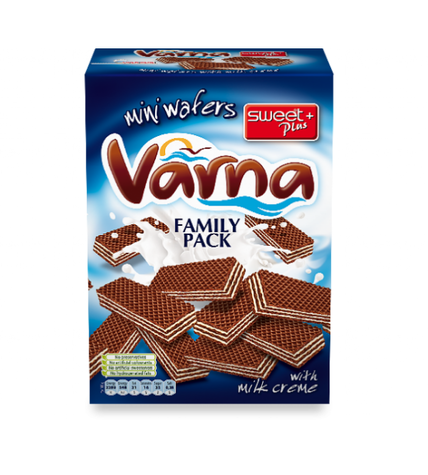 Вафли-мини Sweet Plus+ Varna с молочным кремом 200 г