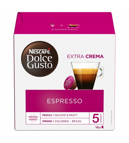 Кофе Nescafe Dolce Gusto Эспрессо в капсулах 5,5 г х 16 шт