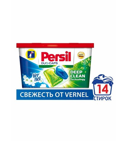 Капсулы для стирки Persil Duo-Caps Свежесть от Vernel 360° для белого белья 14 шт