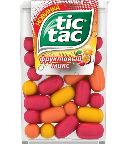 Драже Tic Tac фруктовый микс со вкусом вишни апельсина и маракуйи 16 г