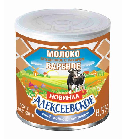 Молоко сгущенное Алексеевское вареное 8,5% 360 г