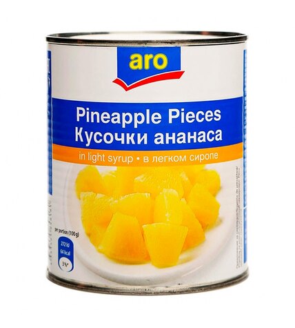 Ананасы Aro кусочки 3,1 л