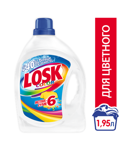 Гель для стирки Losk Color для всех типов стирки для цветного белья 1,95 л