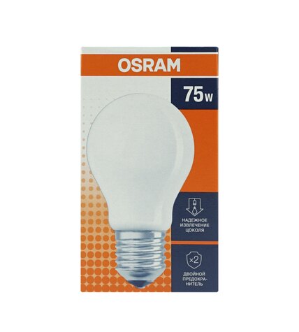 Лампа Osram Е27 75W стандарт матовая