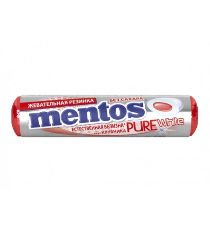 Жевательная резинка Mentos Pure White со вкусом клубники 15,5 г