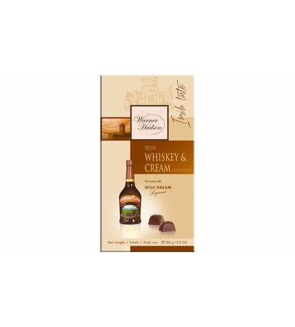 Шоколадные конфеты Warner Hudson с ирландским виски и сливками 150 г