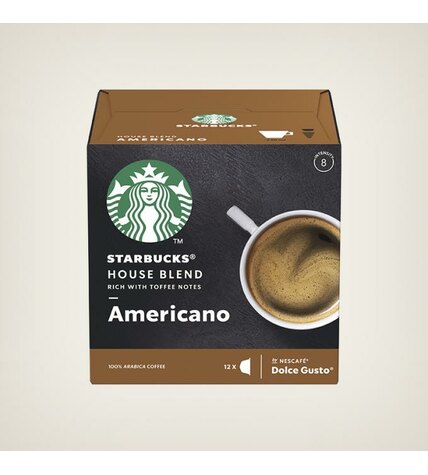 Кофе Starbucks House Blend Americano молотый в капсулах 12 шт