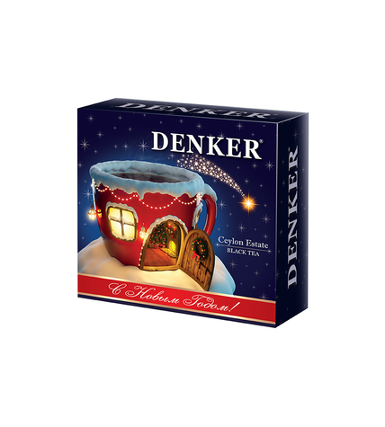 Чай черный Denker Ceylon Estate Новый Год в пакетиках 2 г х 100 шт