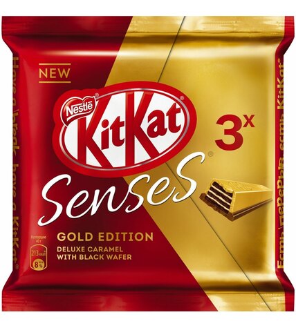 Шоколад KitKat Senses белый с добавлением карамели и молочный шоколад с хрустящей вафлей 120 г