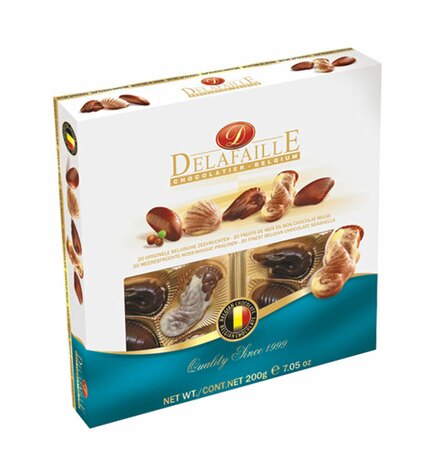 Шоколадные конфеты Delafaille Ассорти Ракушки 200 г