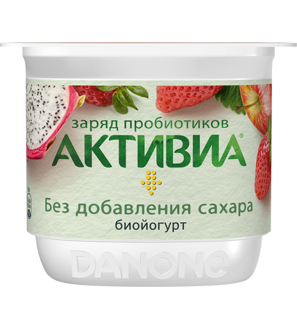 Йогурт Активиа клубника-яблоко-питахайя 2,9% 150 г