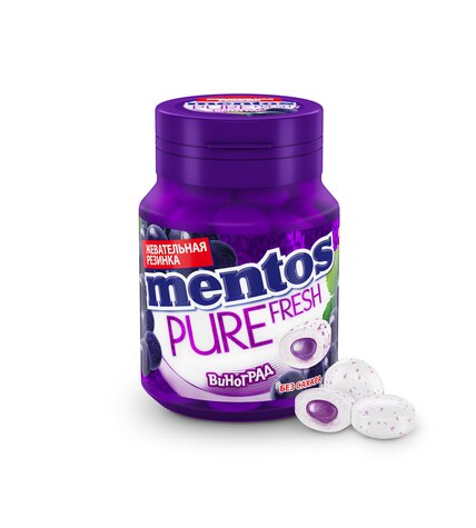 Жевательная резинка Mentos Pure fresch Виноград 54 г