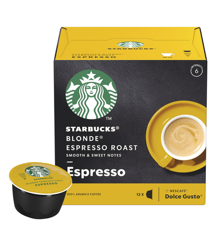 Кофе Starbucks Espresso для системы Nescafe Dolce Gusto молотый в капсулах 5,5 г х 12 шт