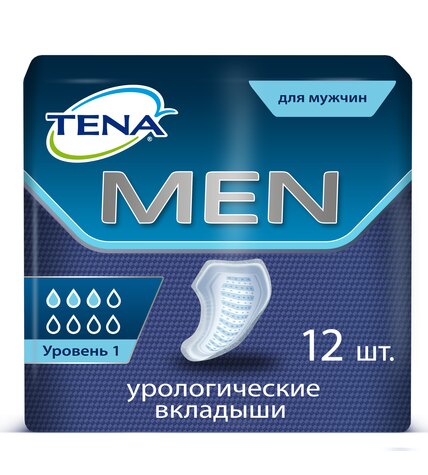Прокладки урологические Tena Men Light Level 1 для мужчин в индивидуальной упаковке
