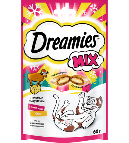 Лакомство для кошек Dreamies с говядиной и сыром 60 г