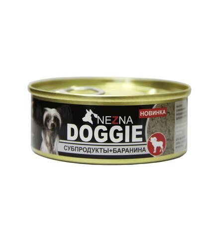 Консервы мясные Doggy для собак субпродукты + баранина