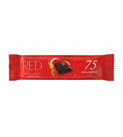 Шоколад Red Delight темный с апельсином и миндалем 26 г