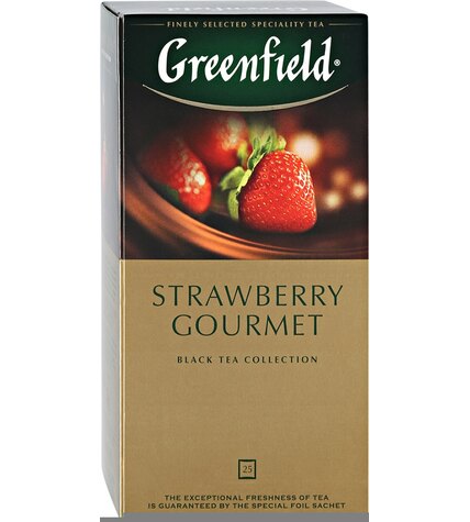 Чай черный Greenfield Strawberry Gourmet в пакетиках 1,5 г 25 шт