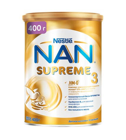 Смесь NAN Supreme 3 молочная от 12 месяцев 400 г