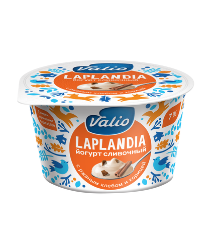 Йогурт Valio Laplandia сливочный с ржаным хлебом и корицей 7% 180 г