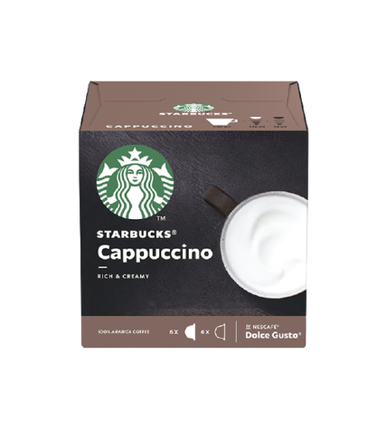 Кофе Starbucks Cappuccino молотый в капсулах 10 г х 12 шт