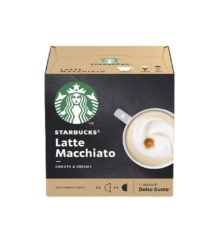 Кофе Starbucks Latte Macchiato молотый в капсулах 10 г х 12 шт