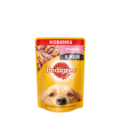 Корм Pedigree для собак всех пород паучи с ягненком в желе 100 г