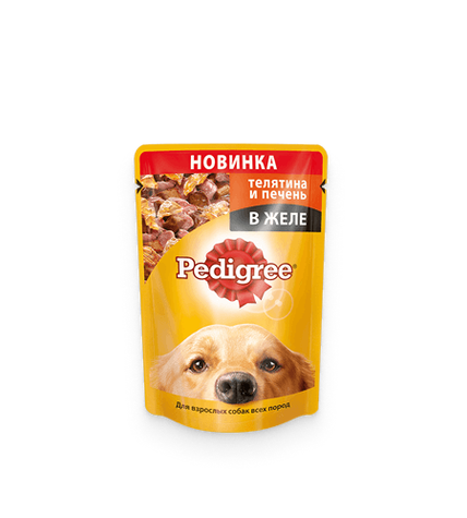 Корм Pedigree для собак всех пород с телятиной и печенью 100 г