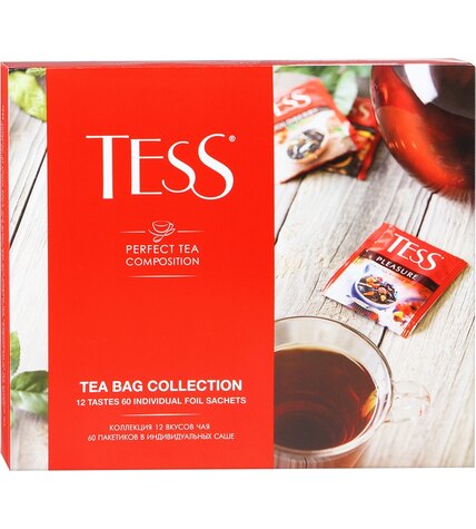 Набор чая ассорти Tess Tea Bag Collection 12 видов в пакетиках 60 шт