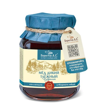 Мед Берестов А.С. Дикий таежный натуральный 500 г