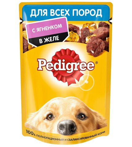 Корм Pedigree для собак всех пород желе с ягненком 85 г