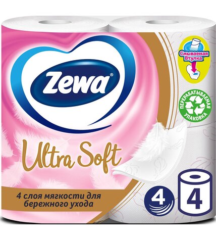Туалетная Zewa Ultra Soft 4 шт