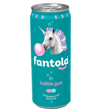 Газированный напиток Fantola Bubble Gum 0,33 л