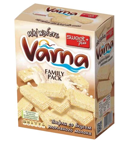 Вафли Sweet + Plus Varna Mini wafers мини топленое молоко 200 г