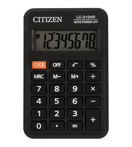 Калькулятор Citizen LC-210NR карманный 8 разрядов 64 х 98 х 12 мм