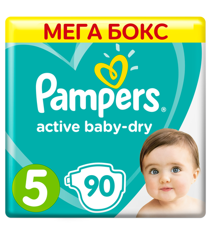 Подгузники Pampers Active Baby-Dry 5 (11-16 кг) 90 шт
