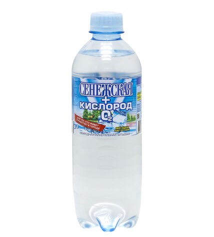 Вода природная питьевая минеральная Сенежская + кислород среднегазированная столовая 0,5 л