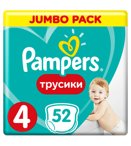 Подгузники-трусики Pampers Pants 4 (9-15 кг) 52 шт