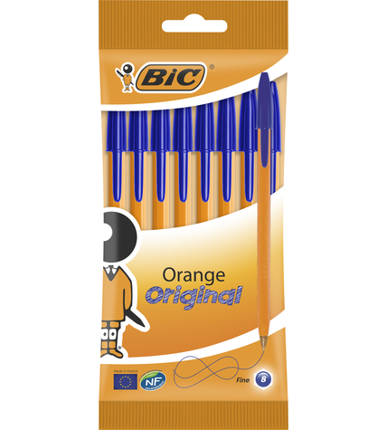 Ручка шариковая BIC Orange Original синий 8 шт