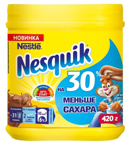 Какао-напиток Nesquik Opti-Start быстрорастворимый 420 г
