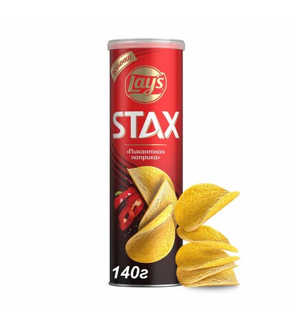 Чипсы картофельные Lay's Stax пикантная паприка 140 г