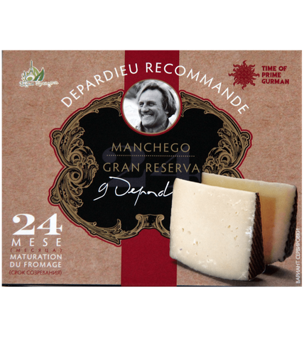 Сыр твердый Депардье рекомендует Manchego Gran Reserva 45% бзмж 250 г