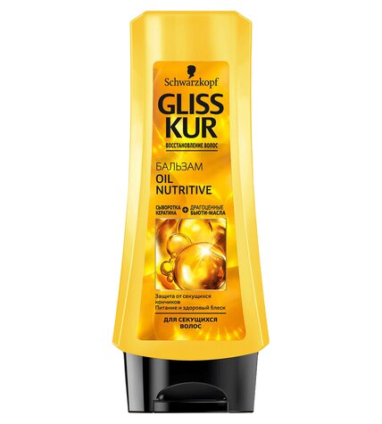 Бальзам Gliss Kur Oil Nutritive для секущихся волос 360 мл