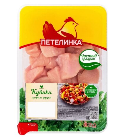 Кубики из филе грудки Петелинка 450 г