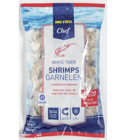 Креветки Metro Chef 16/20 разделанные свежемороженые 800 г