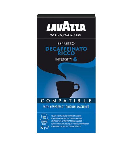 Кофе Lavazza Decaffeinato Ricco в капсулах 5 г 10 шт