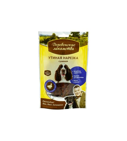Лакомство Деревенские лакомства для собак Утиная нарезка сушеная