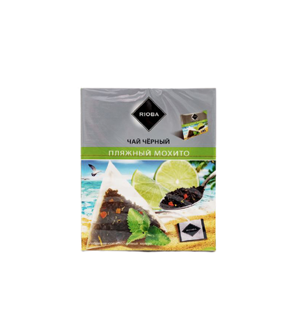 Чай черный Rioba Пляжный мохито в пакетиках 2 г х 20 шт